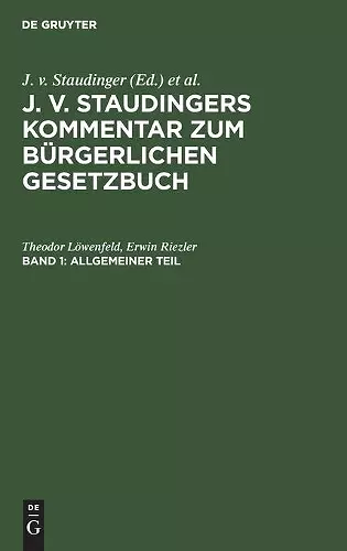 Allgemeiner Teil cover