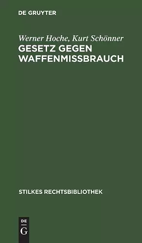 Gesetz Gegen Waffenmißbrauch cover