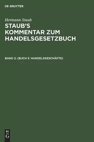 (Buch 3: Handelsgeschäfte) cover