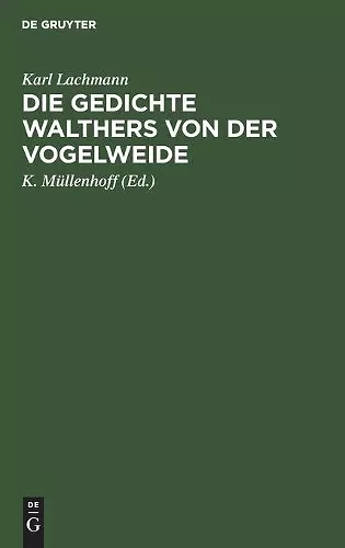 Die Gedichte Walthers Von Der Vogelweide cover