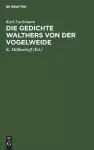 Die Gedichte Walthers Von Der Vogelweide cover