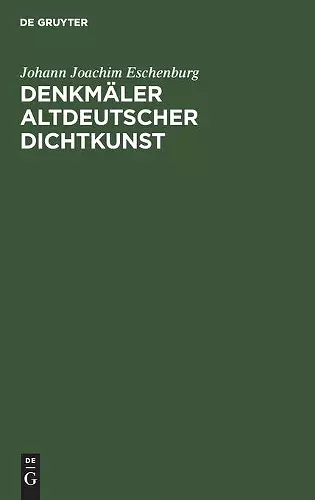 Denkmäler Altdeutscher Dichtkunst cover