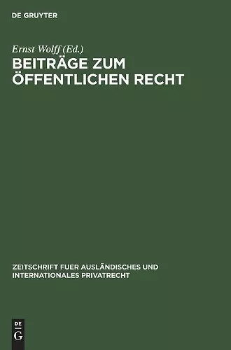 Beiträge Zum Öffentlichen Recht cover
