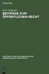 Beiträge Zum Öffentlichen Recht cover