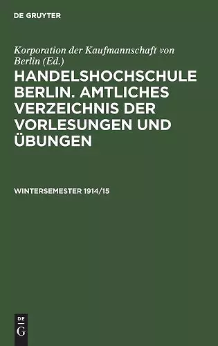 Wintersemester 1914/15 cover