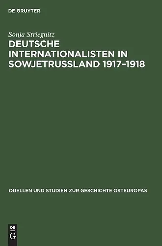 Deutsche Internationalisten in Sowjetrussland 1917-1918 cover