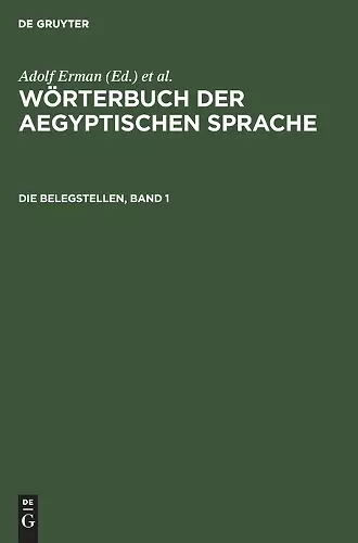 Die Belegstellen, Band 1 cover