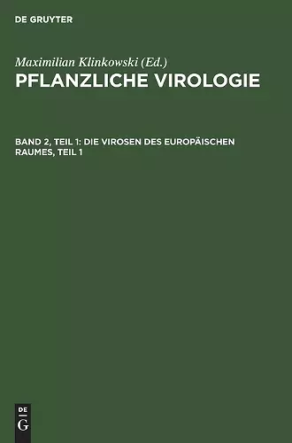 Die Virosen Des Europäischen Raumes, Teil 1 cover