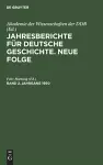 Jahresberichte Für Deutsche Geschichte. Neue Folge. Band 2, Jahrgang 1950 cover