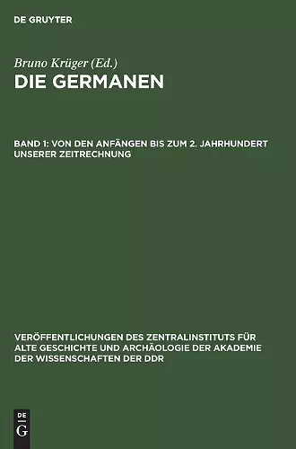Von Den Anfängen Bis Zum 2. Jahrhundert Unserer Zeitrechnung cover