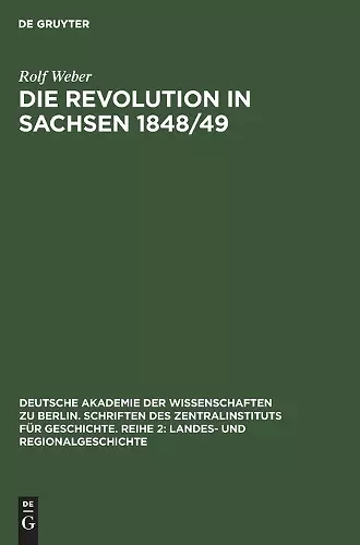 Die Revolution in Sachsen 1848/49 cover