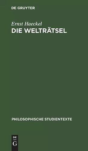Die Welträtsel cover