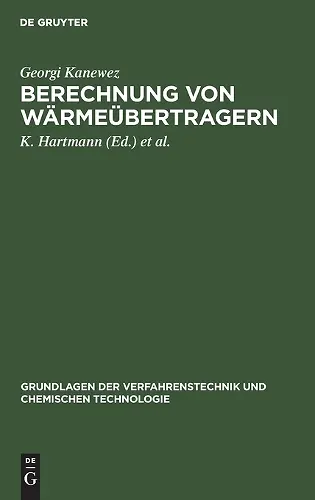 Berechnung Von Wärmeübertragern cover