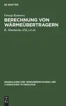 Berechnung Von Wärmeübertragern cover