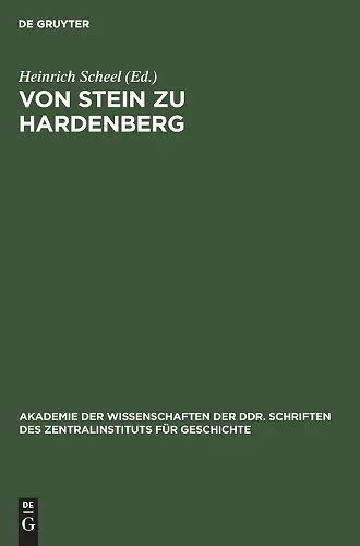 Von Stein Zu Hardenberg cover