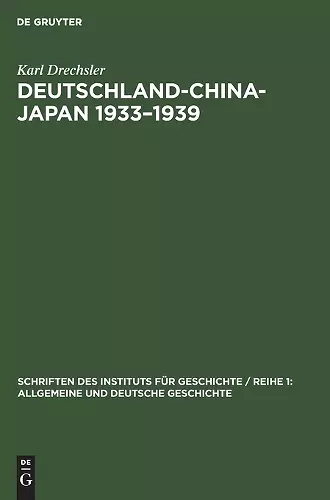 Deutschland-China-Japan 1933-1939 cover