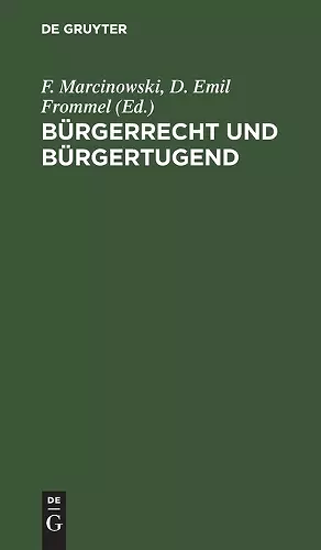 Bürgerrecht Und Bürgertugend cover