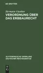 Verordnung über das Erbbaurecht cover