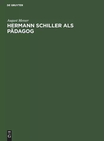 Hermann Schiller ALS Pädagog cover