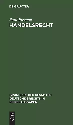 Handelsrecht cover