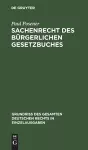 Sachenrecht des Bürgerlichen Gesetzbuches cover