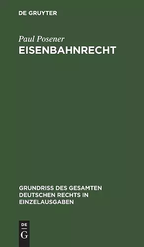 Eisenbahnrecht cover