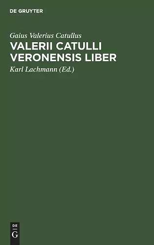 Valerii Catulli Veronensis liber cover