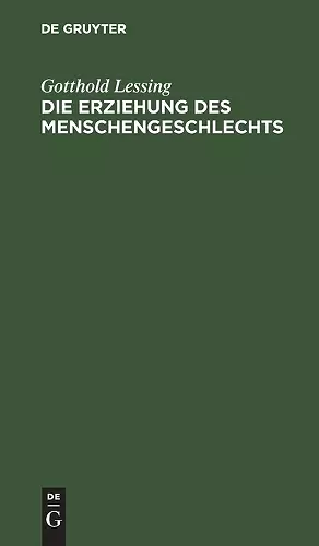 Die Erziehung Des Menschengeschlechts cover
