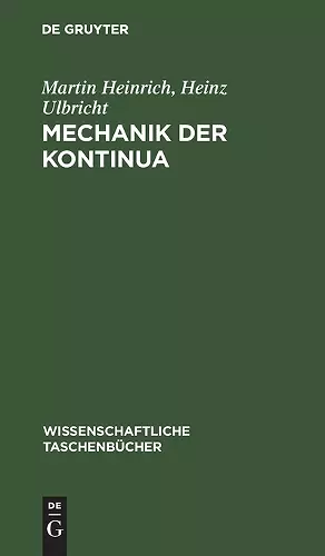Mechanik Der Kontinua cover