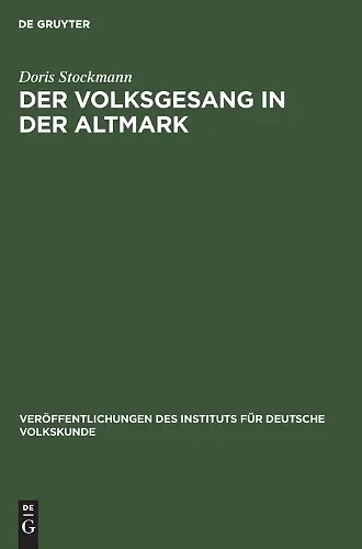 Der Volksgesang in Der Altmark cover