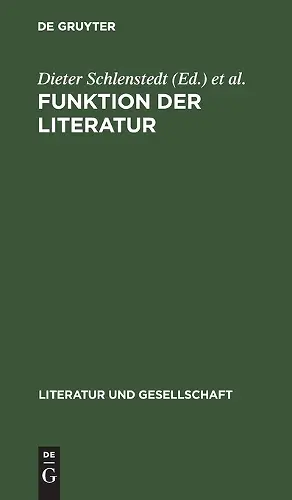 Funktion Der Literatur cover