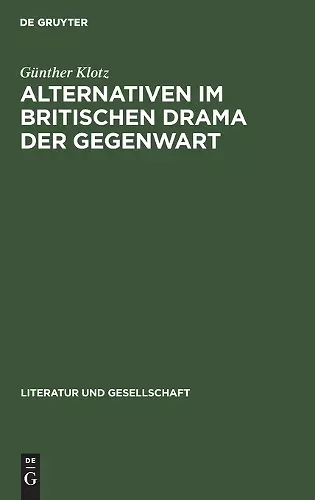 Alternativen Im Britischen Drama Der Gegenwart cover