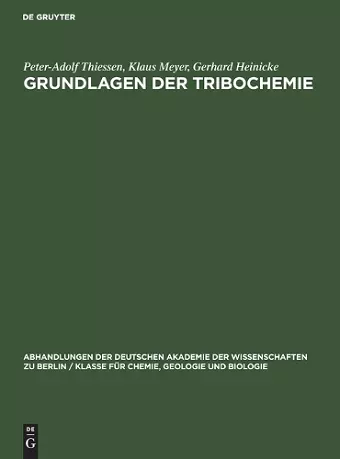 Grundlagen Der Tribochemie cover