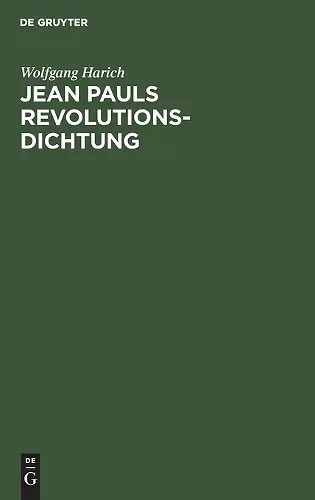 Jean Pauls Revolutionsdichtung cover