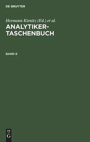 Analytiker-Taschenbuch. Band 6 cover