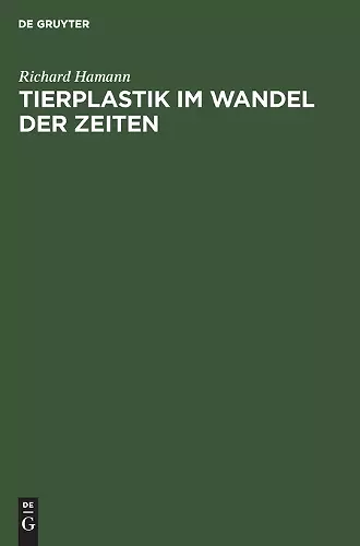 Tierplastik Im Wandel Der Zeiten cover
