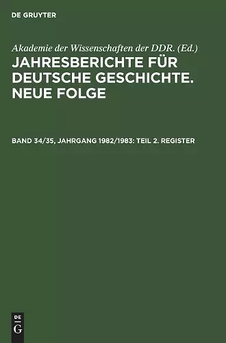 Teil 2. Register cover