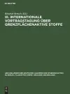 III. Internationale Vortragstagung Über Grenzflächenaktive Stoffe cover