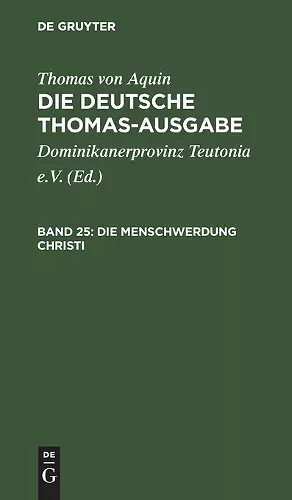 Die Menschwerdung Christi cover