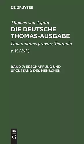 Erschaffung Und Urzustand Des Menschen cover