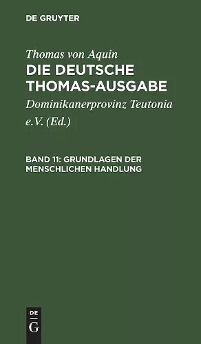 Grundlagen Der Menschlichen Handlung cover