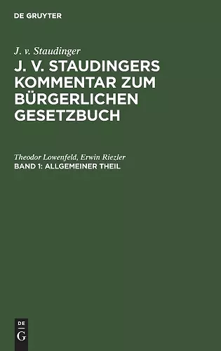 Allgemeiner Theil cover