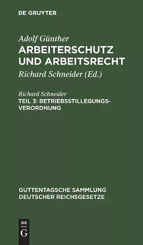 Betriebsstillegungsverordnung cover