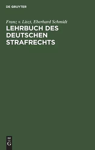 Lehrbuch Des Deutschen Strafrechts cover