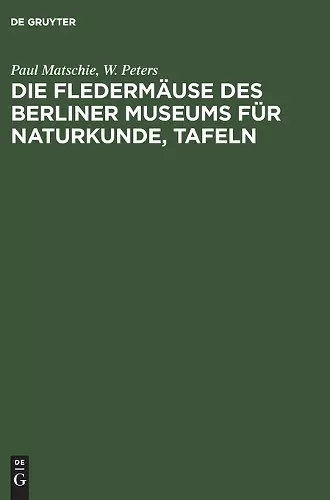 Die Fledermäuse Des Berliner Museums Für Naturkunde, Tafeln cover