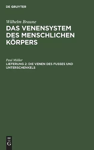 Die Venen Des Fusses Und Unterschenkels cover