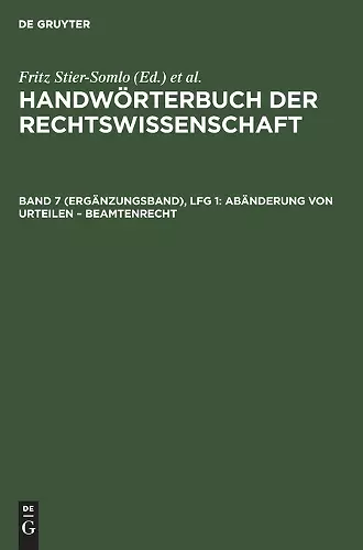 Abänderung Von Urteilen - Beamtenrecht cover