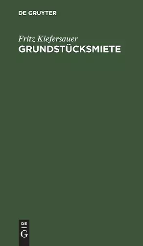 Grundstücksmiete cover