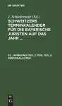 1915, Teil 2: Personallisten cover