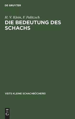 Die Bedeutung Des Schachs cover